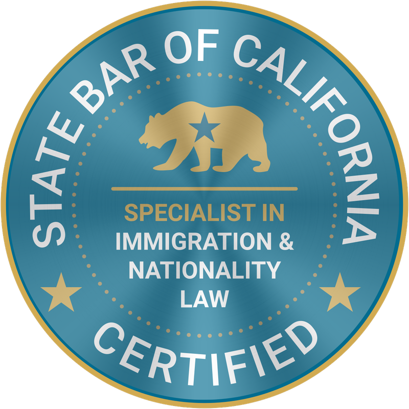 State Bar of California Certified Specialist in Immigration and Nationality Law seal